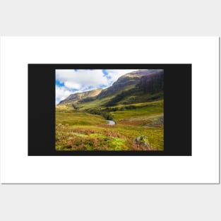 View on Aonach Dubh mountain in Scottisch Highands Posters and Art